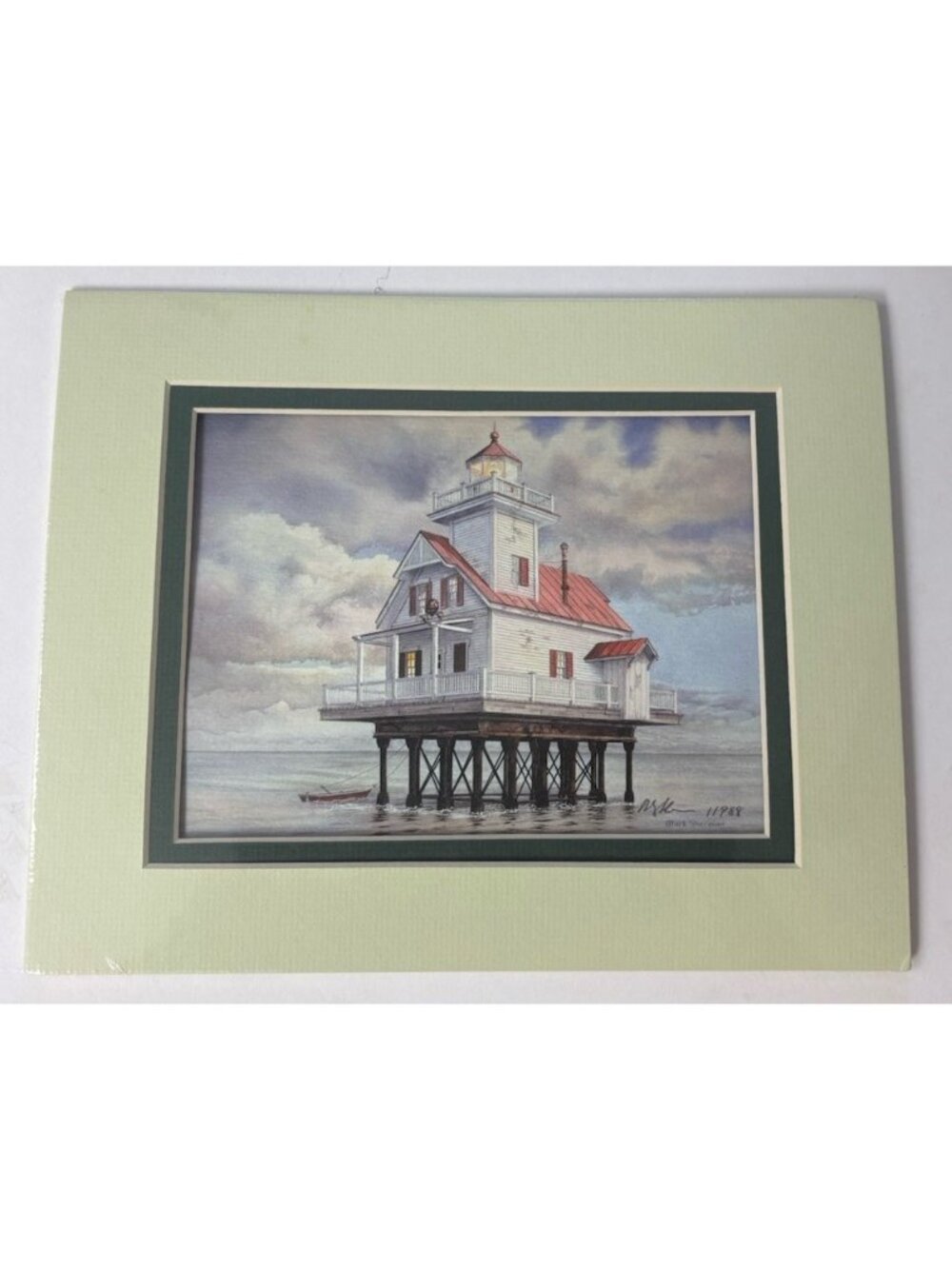 *Harbour Lights Watercolor Print of "Roanoke River, NC" - Sealed